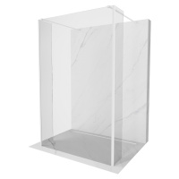 MEXEN/S Kioto Sprchová zástěna WALK-IN volněstojící 95 x 30 x 30 cm, transparent, bílá 800-095-0