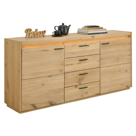 Linea Natura ŠIROKÁ KOMODA, jádrový dub, barvy dubu cm