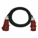EMOS 3 fázový venkovní prodlužovací kabel 20 m / 1 zásuvka / černý / guma / 400 V / 4 mm2 PM1104