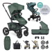 EASYWALKER Kočárek kombinovaný Jimmey Pine Green XXL AIR + RWS + Jackey Forest Green