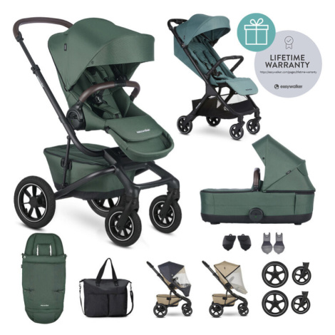 EASYWALKER Kočárek kombinovaný Jimmey Pine Green XXL AIR + RWS + Jackey Forest Green