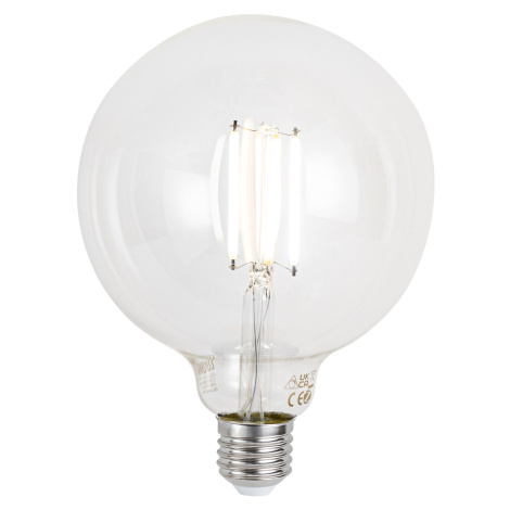 Stmívatelná LED žárovka E27 G125 čirá 7W 806lm 2700-6500K