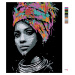 Malování podle čísel - AFRICKÁ KRÁSKA Rozměr: 40x50 cm, Rámování: vypnuté plátno na rám