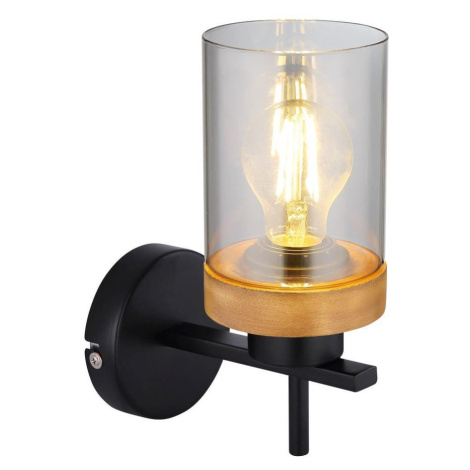 Globo 15557W - Nástěnná lampa FINCA 1xE27/40W/230V kov/dřevo 15557W