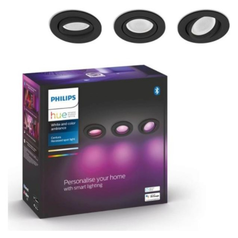 Philips - SADA 3x LED RGB Stmívatelné podhledové svítidlo Hue CENTURA 1xGU10/5,7W/230V 2000-6500