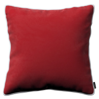 Dekoria Laura - potah na polštář s lemovkou, sytá červená, 60 x 60 cm, Velvet, 704-15