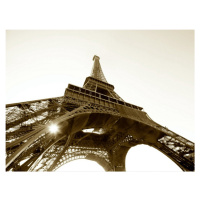 FTN S 2476 AG Design vliesová fototapeta 4-dílná Eiffel tower black and white, velikost 360 x 27