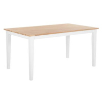 Jídelní stůl dřevěný světle hnědý / bílý 150 x 90 cm GEORGIA, 162779
