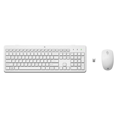 Bezdrátová klávesnice a myš HP 230 - bílá (3L1F0AA#BCM)