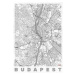 Mapa Budapest, Hubert Roguski, (30 x 40 cm)