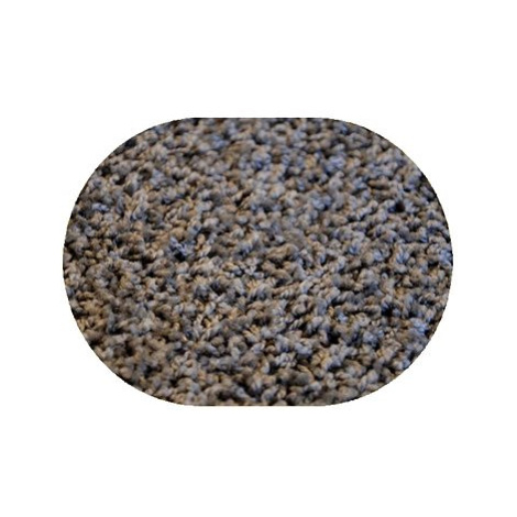 Kusový koberec Color shaggy šedý ovál 140 × 200 cm Vopi
