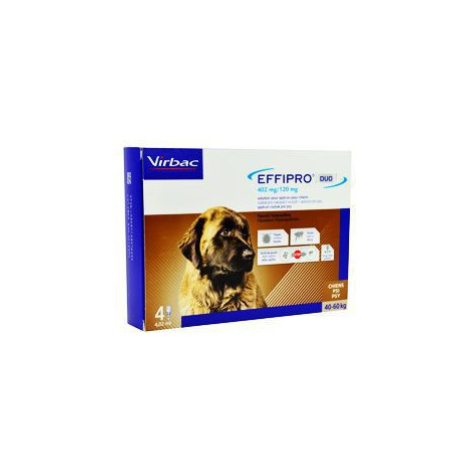 Effipro DUO Dog XL (40-60kg) 402/120 mg, 4x4,02ml 1 + 1 zdarma Virbac