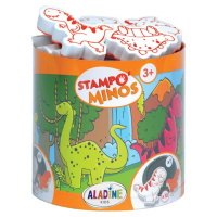 Dětská razítka s příběhem Aladine Stampo Minos, 10 ks Dinosauři