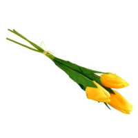 DOMMIO Svazek 3 ks tulipánů, žluté, 50 cm
