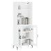 vidaXL Skříň highboard bílá 69,5 x 34 x 180 cm kompozitní dřevo