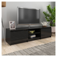 vidaXL TV stolek černý s vysokým leskem 140 x 40 x 35,5 cm dřevotříska