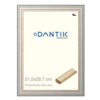 DANTIK rámeček 21 × 29,7, TOULON bílý malý sklo čiré