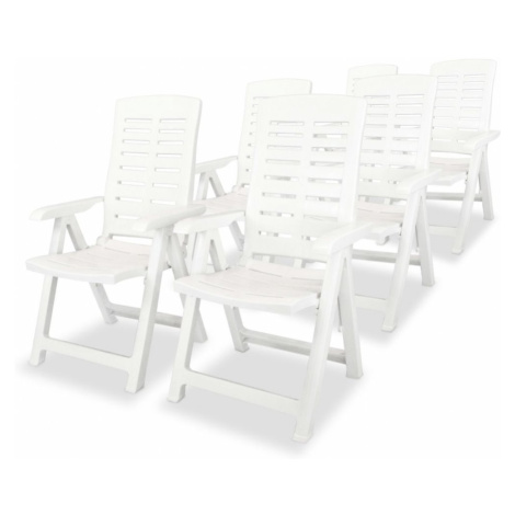 Polohovatelné zahradní židle 6 ks plast Antracit
