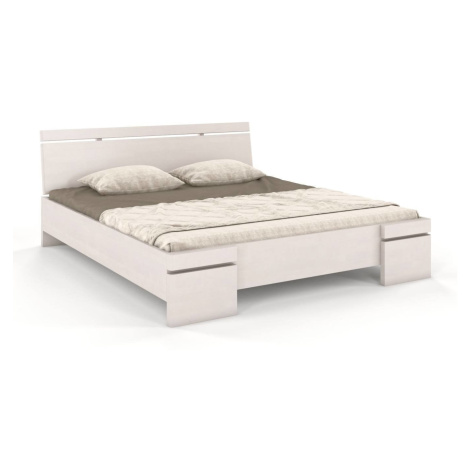 Dřevěná postel buková 140 s úložným prostorem do ložnice Sparta maxi - Skandica
