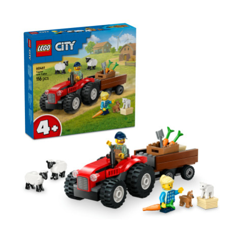 LEGO® City 60461 Červený traktor s přívěsem a ovcemi