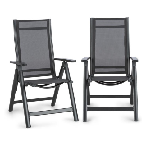 Blumfeldt Cádiz, skládací židle, sada 2 kusů, 59,5 x 107 x 68 cm, comfortmesh, antracitová