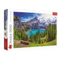 Puzzle Jezero Oeschinen Alpy, Švýcarsko 1500 dílků