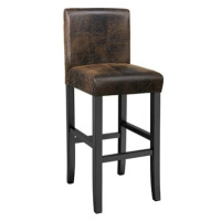 Barová židle dřevěná vintage hnědá
