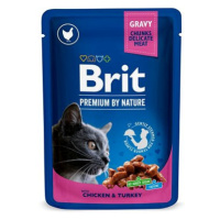 Brit Premium by Nature Cat Pouch with Chicken & Turkey 6 × 100 g