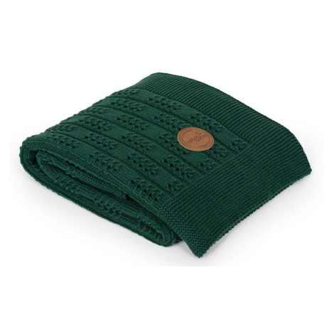 CEBA Deka pletená v dárkovém balení 90x90 Rybí kost Emerald CebaBaby