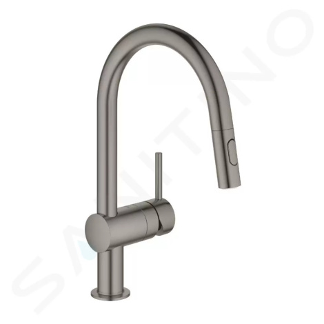 Grohe 32321AL2 - Dřezová baterie s výsuvnou sprškou, kartáčovaný Hard Graphite