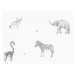 Yokodesign Tapeta Zvířátka ze ZOO - bílá Délka: 270 cm