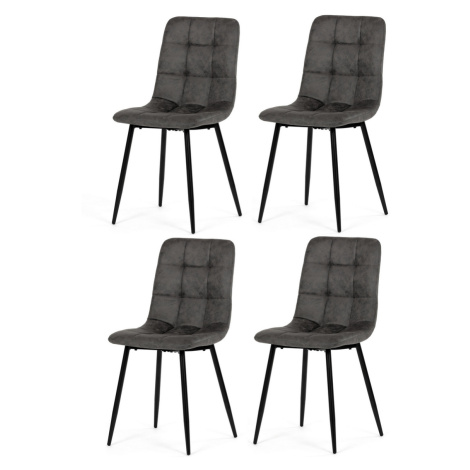 Sada jídelních židlí Vintage CT-281 BK3, 4 ks Autronic