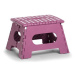 Zeller Skládací stolička, malá, růžová, 35 × 28 × 22 cm, nosnost 150 kg