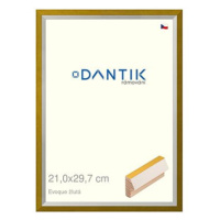 DANTIK rámeček 21 × 29,7, EVOQUE žlutý sklo čiré