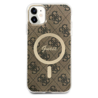 Zadní kryt Guess 4G IML MagSafe pro Apple iPhone 11, brown