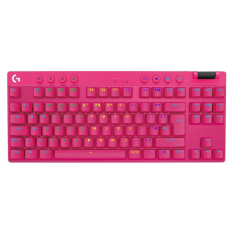 Logitech Pro X TKL LIGHTSPEED herní klávesnice Tacktile US růžová