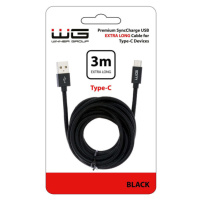Kabel WG USB-C na USB, 3m, černá
