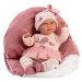 Llorens 74014 NEW BORN - realistická panenka miminko se zvuky a měkkým látkovým tělem - 42 cm