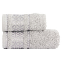 Bavlněný froté ručník s bordurou PAOLA 50x90 cm stříbrná 450 gr Mybesthome