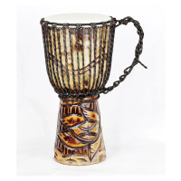 Dřevěný Buben - Djembe vyřezaný, 40 cm