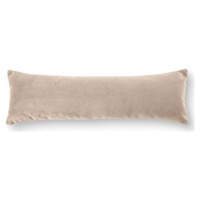 Béžový sametový polštář na gauč Bean – EMKO