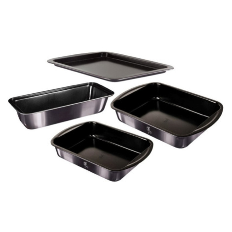 BERLINGERHAUS Plechy a forma na pečení s titanovým povrchem sada 4 ks Carbon PRO Line BH-7622 Berlinger Haus