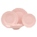 24dílná sada růžového porcelánového nádobí Kütahya Porselen Classic