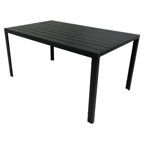 Kontrast Zahradní kovový stůl ALLEN 150 x 90 x 74 cm černý