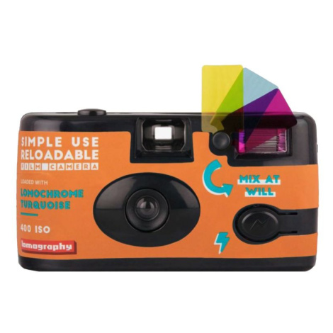 LOMOGRAPHY fotoaparát s bleskem Turquoise 400/27