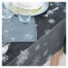 Vánoční ubrus na stůl SNOWFLAKE tmavě šedá/stříbrná 140x180 cm Mybesthome