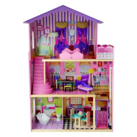 mamido  Dřevěný domeček pro panenky s balkónem