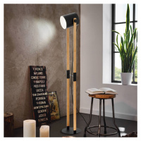 EGLO Hornwood stojací lampa s dřevěným stojanem