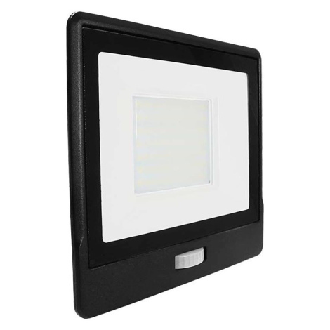 LED Reflektor se senzorem LED/50W/230V 4000K IP65 černá Donoci