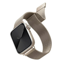 Řemínek UNIQ strap Dante Apple Watch Series 4/5/6/7/SE 42/44/45mm. Stainless Steel starlight (UN